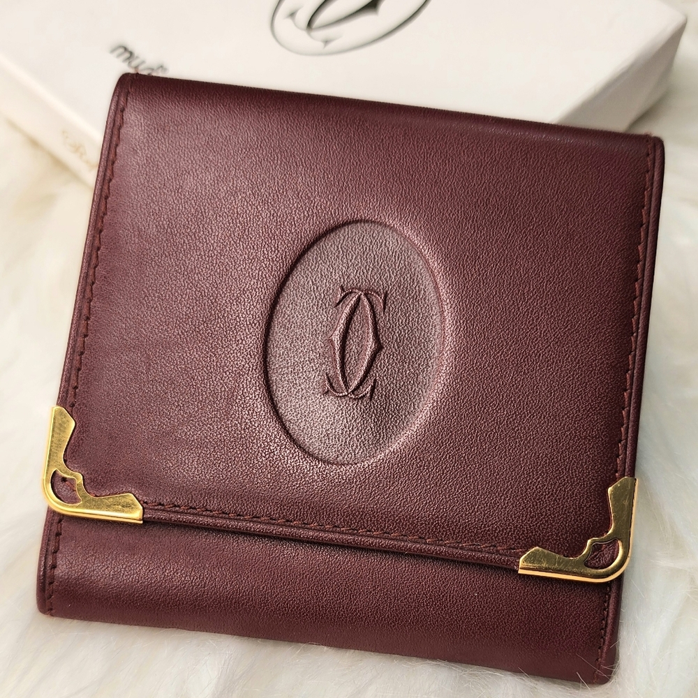 Must de Cartier Leather Coin Purse Wallet